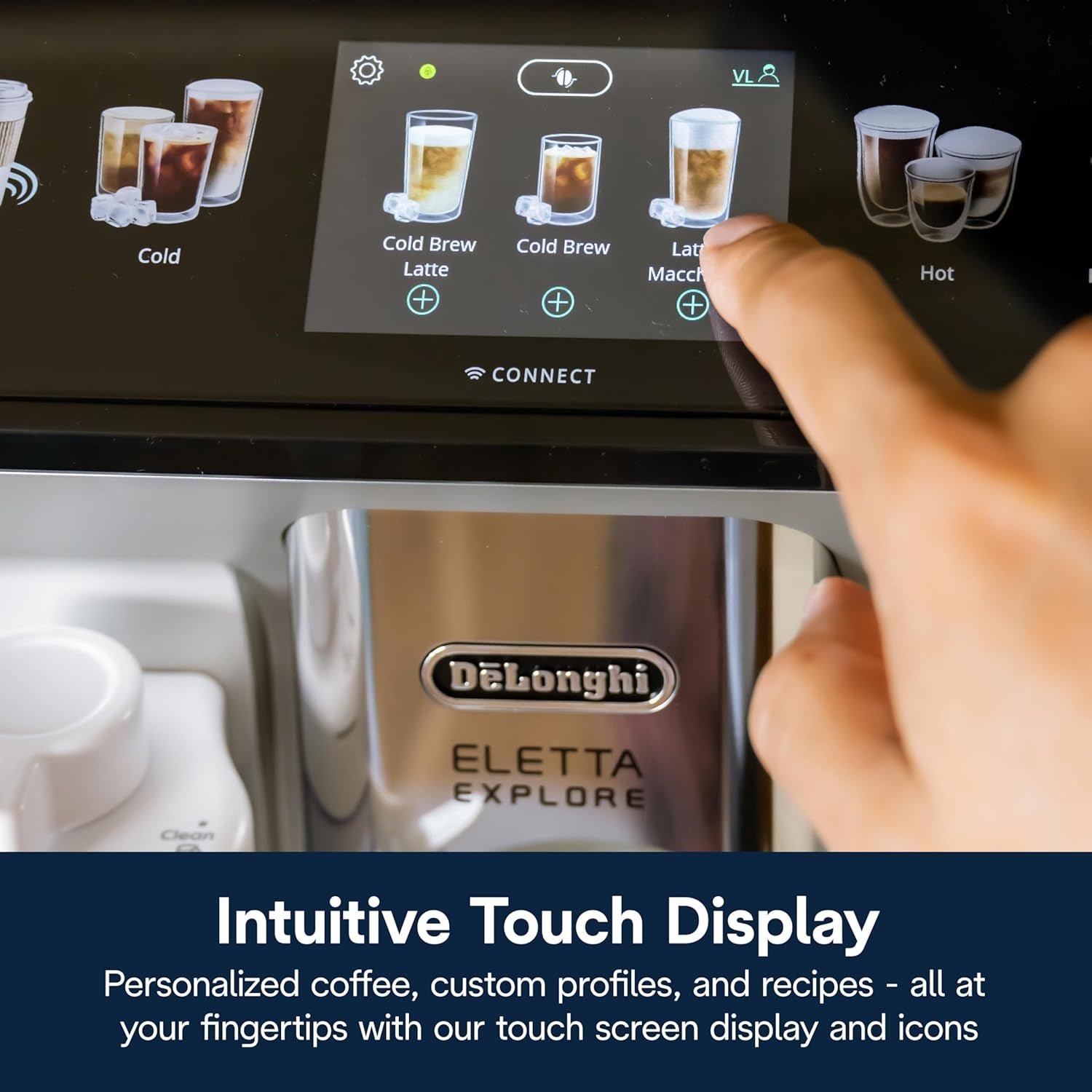 De’Longhi Eletta Explore Espresso Machine – 50+ One-Touch Recipes with Cold Brew & LatteCrema Systems – ECAM45086S - Image 5