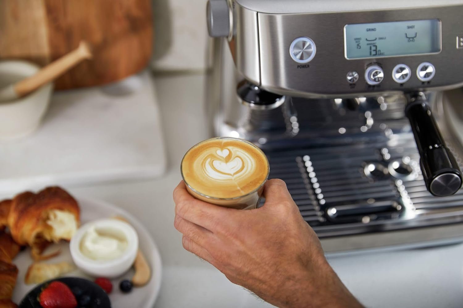 Breville Barista Pro Espresso Machine – Built-in Grinder with ThermoJet Heating & LCD Display – BES878BSS1BUS1 - Image 8