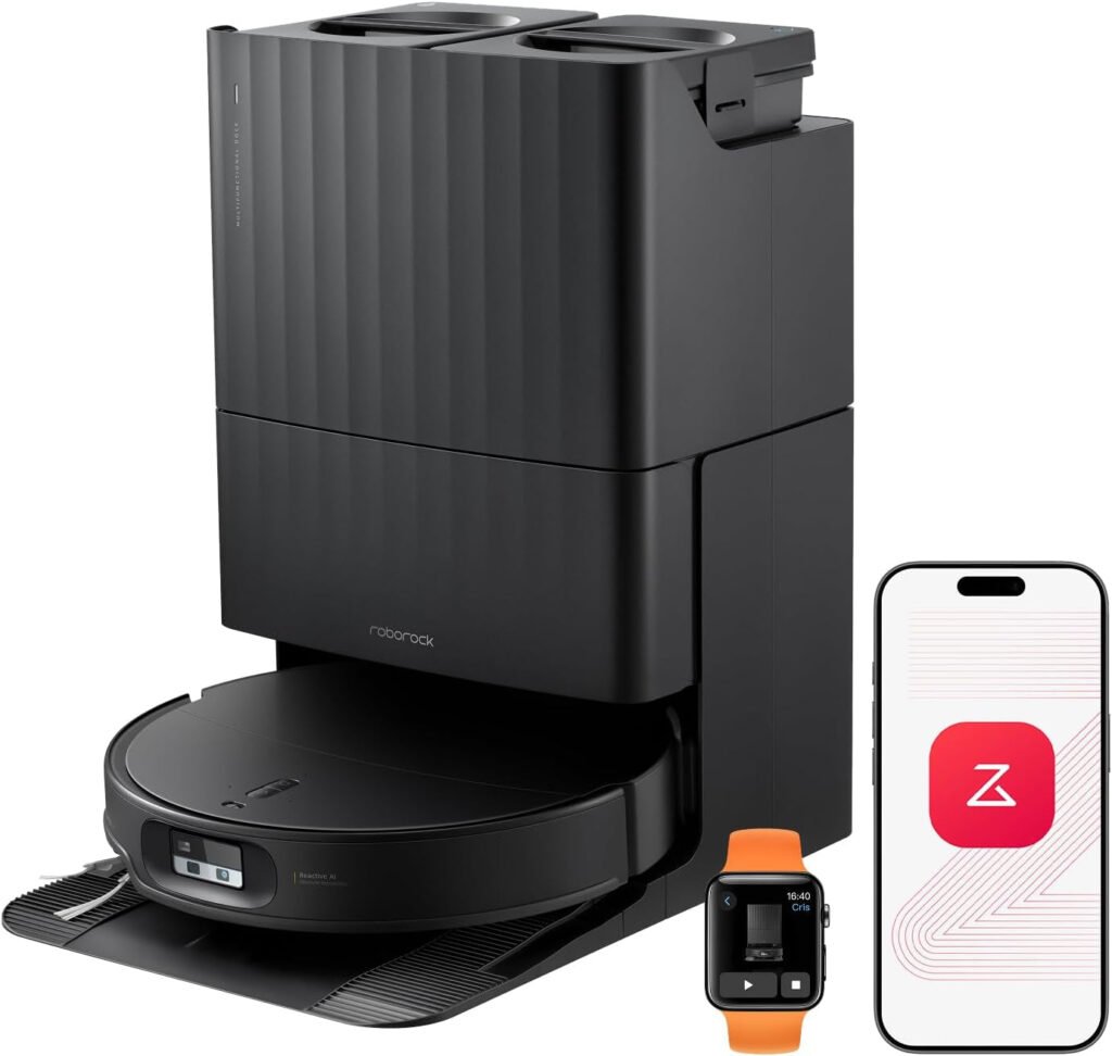 Roborock Qrevo Edge 2 Robot Vacuum and Mop – 25,000Pa HyperForce Suction with 3.14″ Ultra-Slim Design & FlexiArm Edge Cleaning – Qrevo Edge 2 (Black)