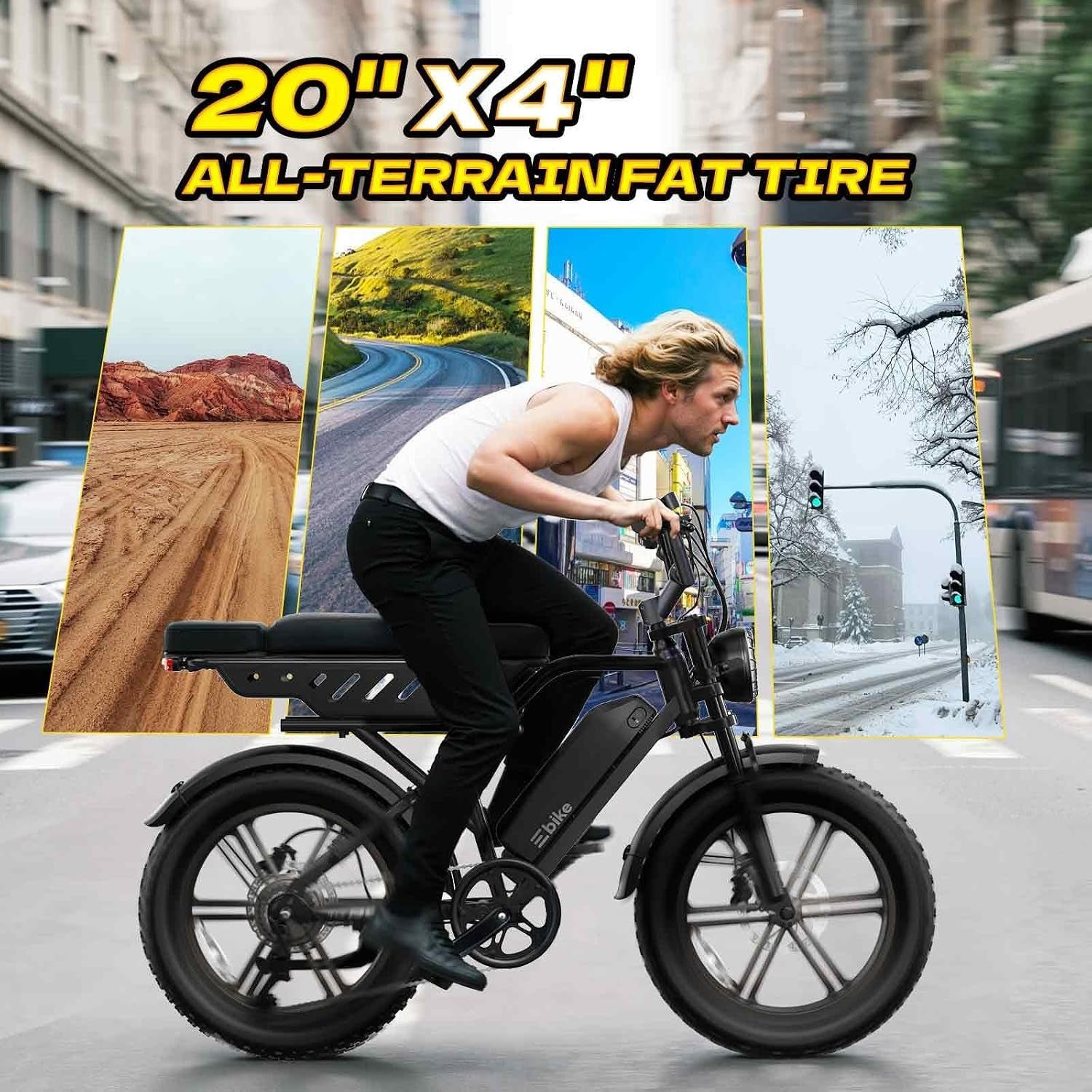 TS TST GRP LLC R9 Electric Bike – 1500W Peak Motor with 48V 15Ah Battery & Dual Seats – R9 - Image 4