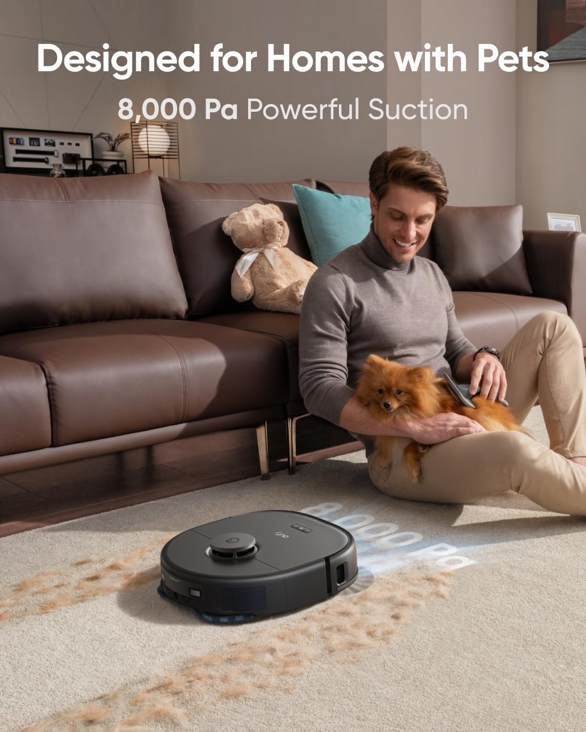eufy X10 Pro Omni Robot Vacuum and Mop Combo – 8,000Pa Suction with Auto Mop Washing & Self-Emptying Station – T2351 (Black) - Image 5