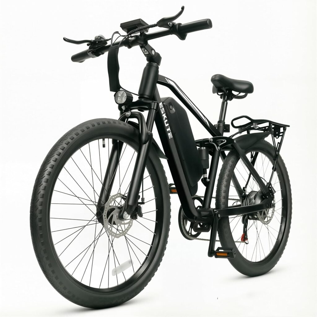 ESKUTE M200F Electric Bike – 1500W Peak Motor with 48V 20.8Ah Battery & 80 Mile Range – M200F