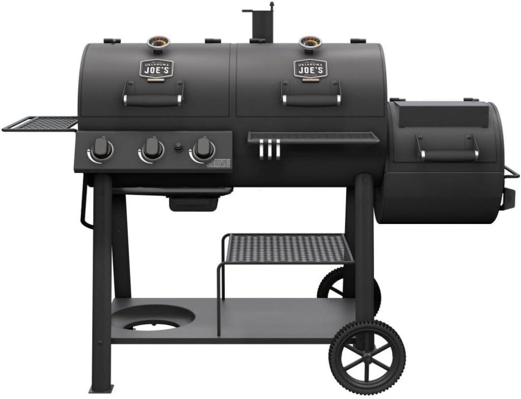 Oklahoma Joe’s Canyon Combo Dual Fuel Smoker & Grill – 3-Burner Propane Gas & Charcoal with 1031 sq. in. Cooking Area – 24203004
