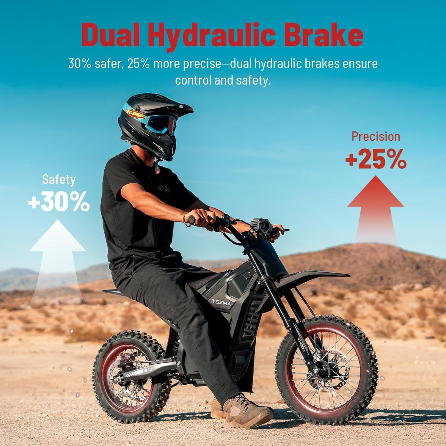 Yozma IN10 Electric Dirt Bike – 2600W Peak Motor with 48V 23Ah Battery & 40 MPH Top Speed – IN10 - Image 4