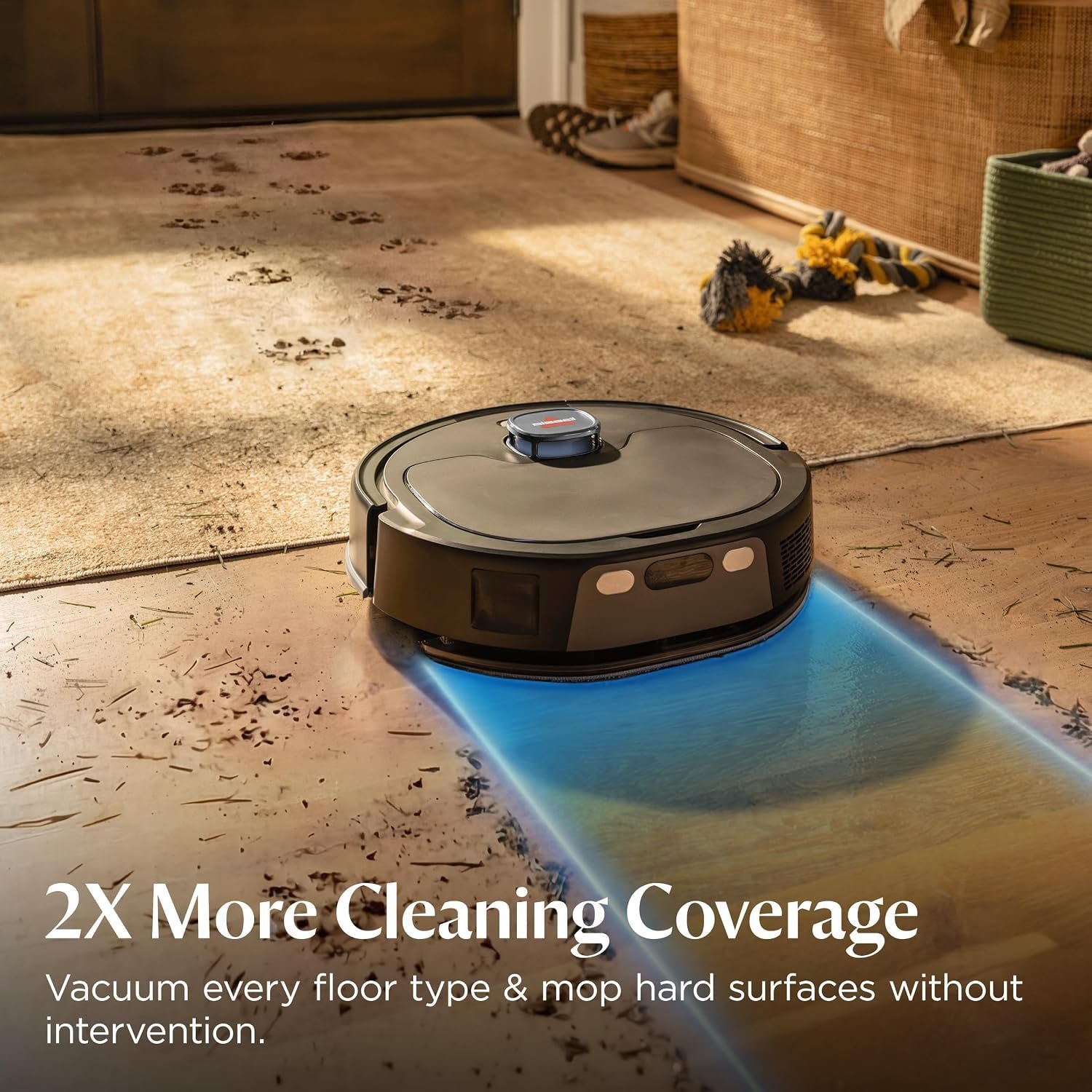 Bissell FlexClean Robot Vacuum & Mop – 6,000Pa Suction with NeverTangle Brush Roll & Self-Empty Base – 4270 (Black) - Image 4