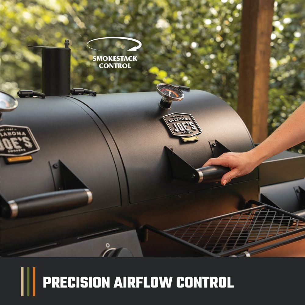 Oklahoma Joe’s Canyon Combo Dual Fuel Smoker & Grill – 3-Burner Propane Gas & Charcoal with 1031 sq. in. Cooking Area – 24203004 - Image 5