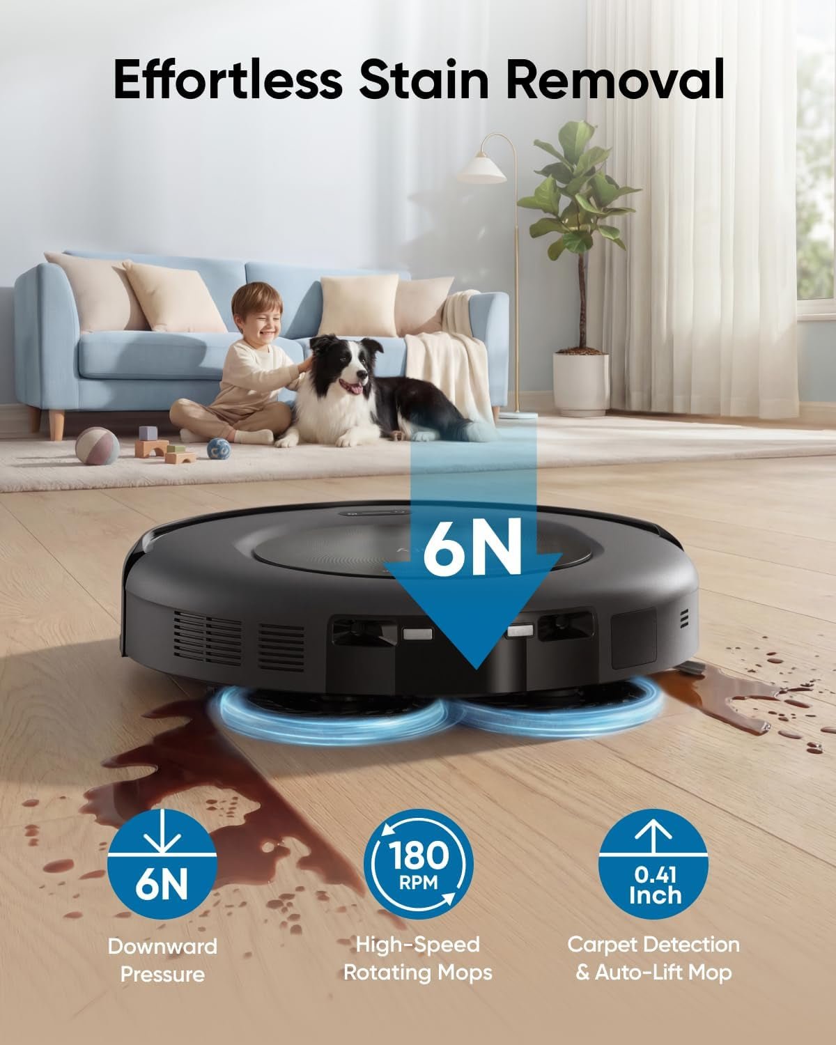eufy Omni C20 Robot Vacuum and Mop Combo – 7,000 Pa Suction with All-in-One Station & Pro-Detangle Comb – T2280 - Image 3