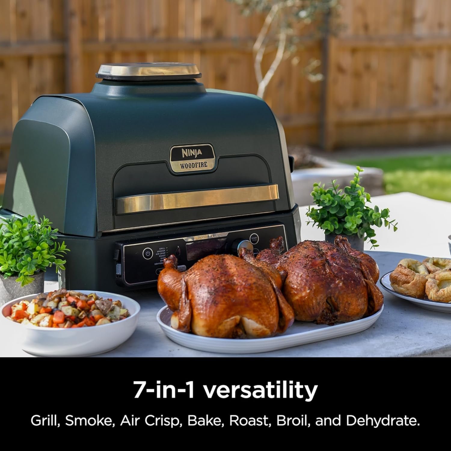 Ninja Woodfire ProConnect Premium XL 7-in-1 Outdoor Grill & Smoker – App Enabled with Woodfire Technology & Built-In Thermometer – OG951BK1 - Image 2