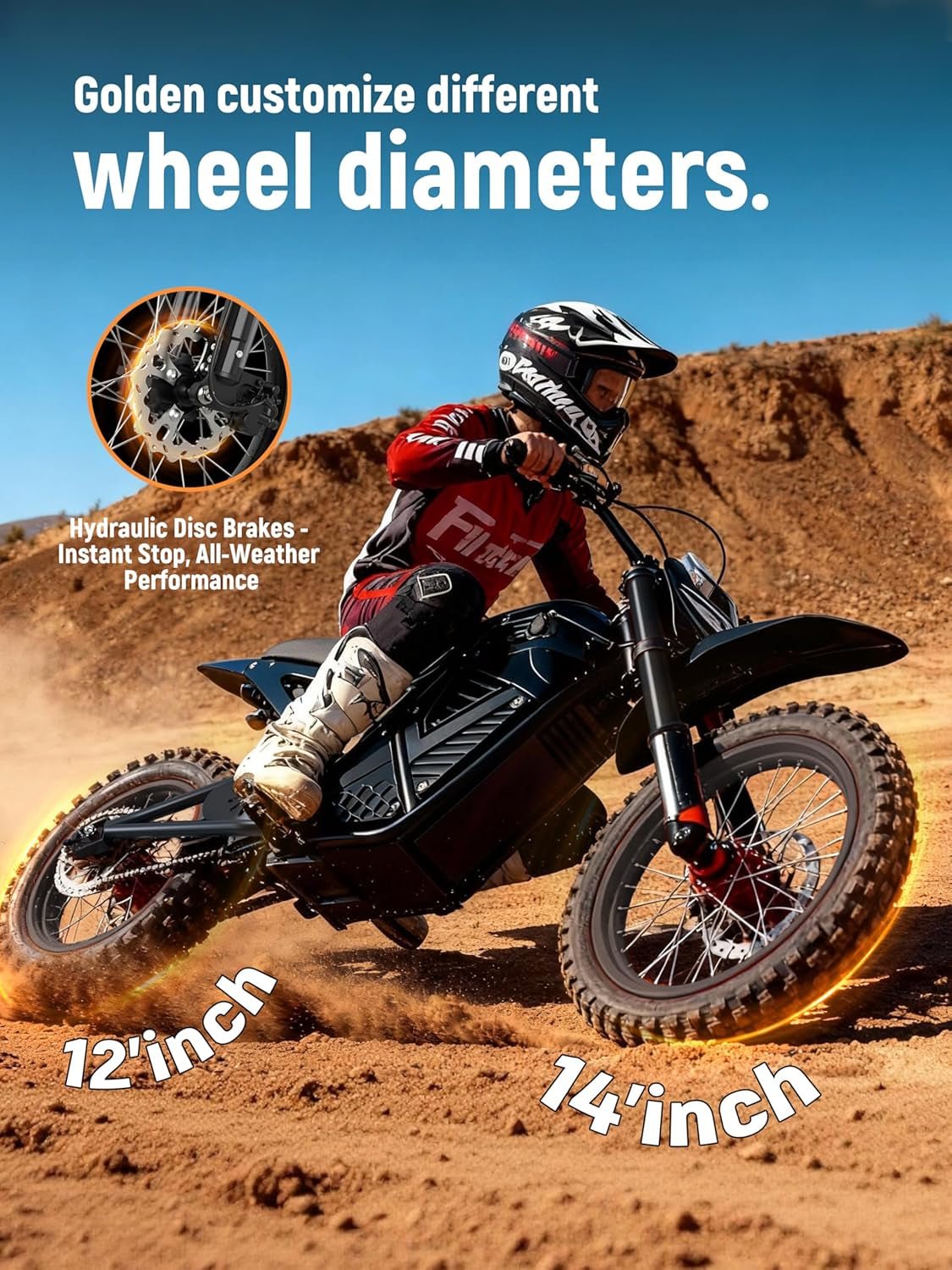 Ligood Nova Mini Electric Dirt Bike – 3500W Peak Motor with 48V 23Ah Battery & 46 MPH – Nova Mini - Image 6