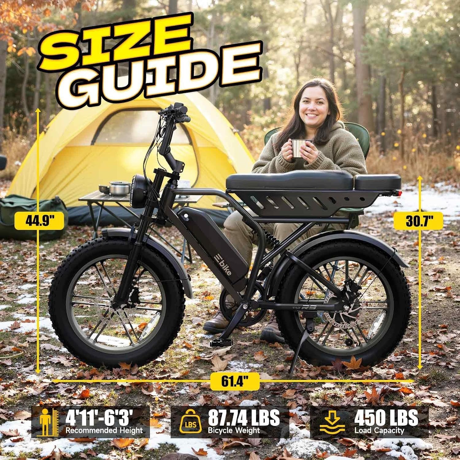 TS TST GRP LLC R9 Electric Bike – 1500W Peak Motor with 48V 15Ah Battery & Dual Seats – R9 - Image 6