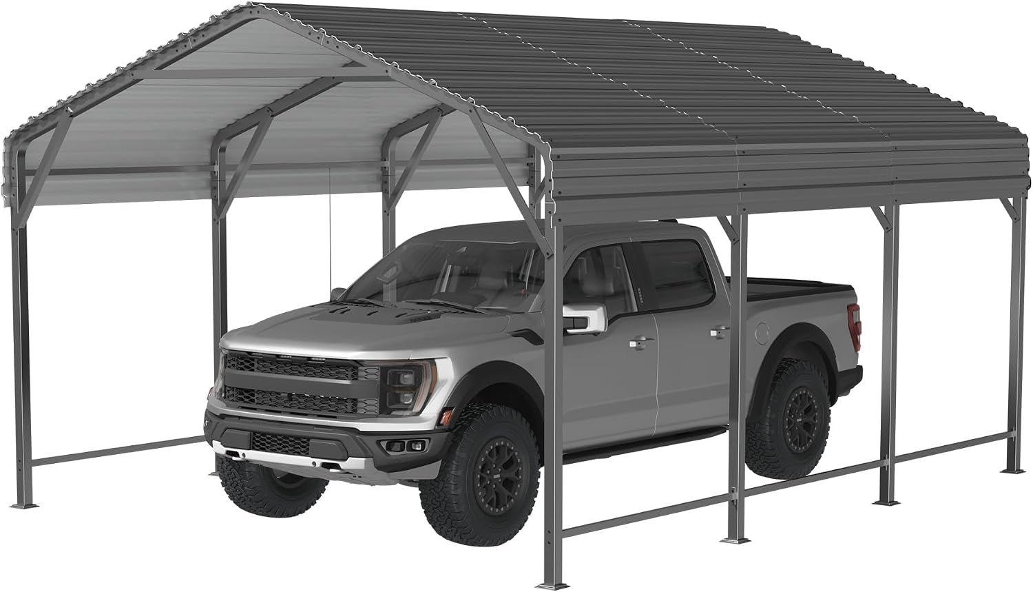 AirWire 20×40 FT Heavy Duty Metal Carport Shelter – Reinforced Steel Garage for Truck, Boat, Tractor & Outdoor Events - Image 8