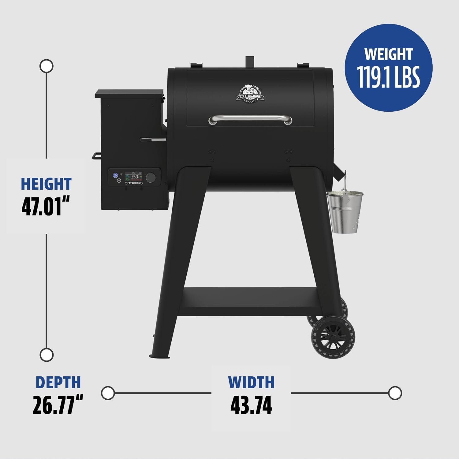 Pit Boss 700 FB2 Series Wood Pellet Grill & Smoker – 747 Sq In with Flame Broiler & LCD Digital Controller – 11087 - Image 7