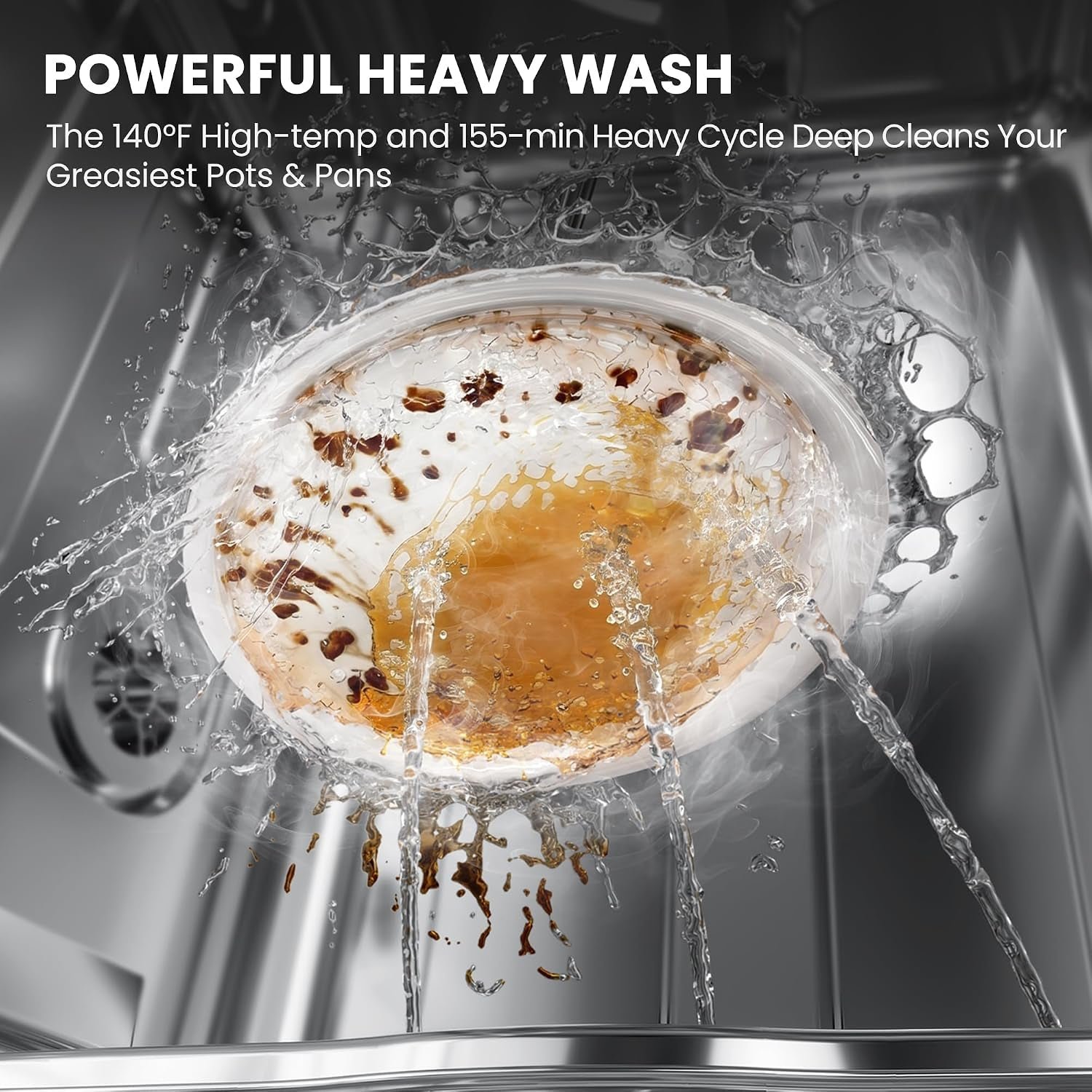 COMFEE’ 18 Inch Built-in Dishwasher – 8 Place Settings with Stainless Steel Tub, Heated Dry & Energy Star Certified – CDF18A2BST - Image 7