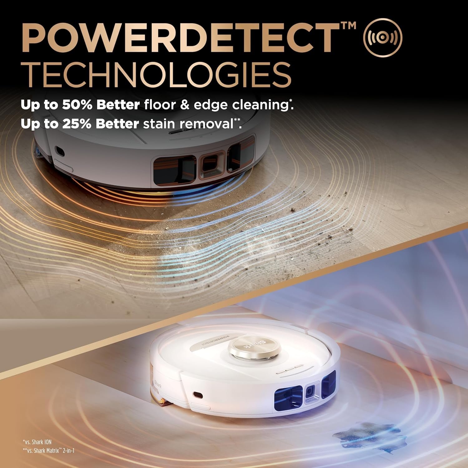 Shark PowerDetect 2-in-1 Robot Vacuum & Mop – Self-Emptying & Self-Cleaning Base with Sonic Mopping – AV2800ZE (White) - Image 3