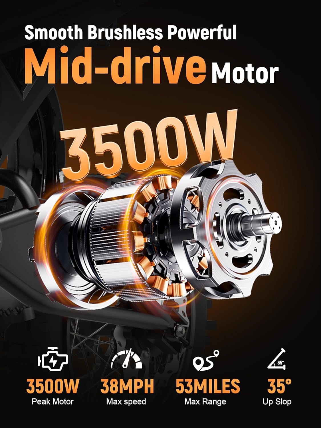 Ligood Nova Mini Electric Dirt Bike – 3500W Peak Motor with 48V 23Ah Battery & 46 MPH – Nova Mini - Image 5