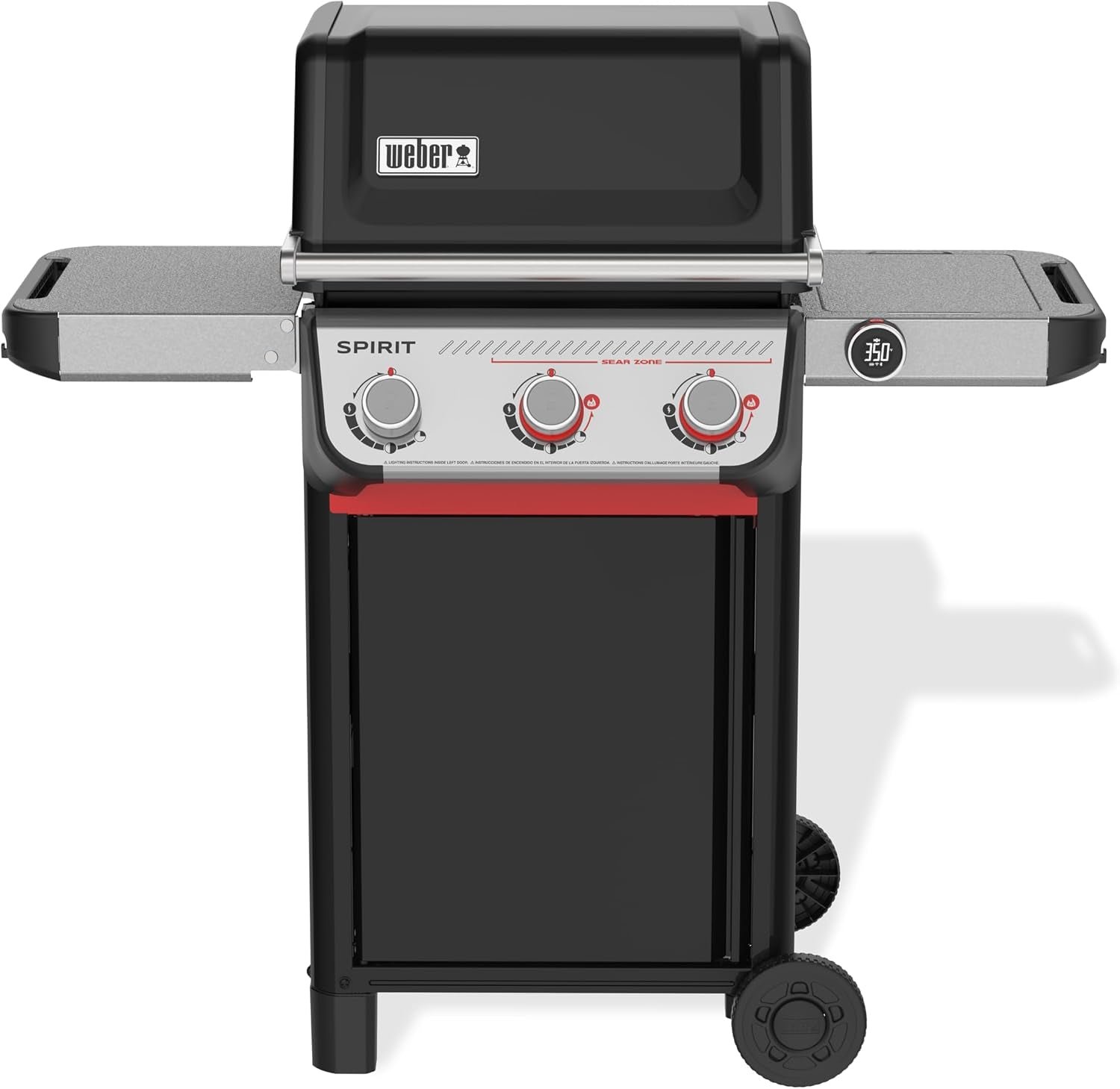 Weber Spirit EX-325 3-Burner Smart Propane Gas Grill – 450 Sq In Cooking Area with Wi-Fi Thermometer & Sear Zone – 1501843