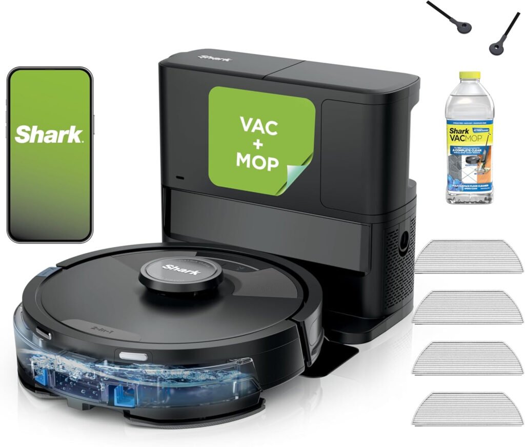 Shark Matrix Plus Robot Vacuum and Mop – Sonic Mopping with HEPA Self-Empty Base & 30-Day Capacity – UR2650WS