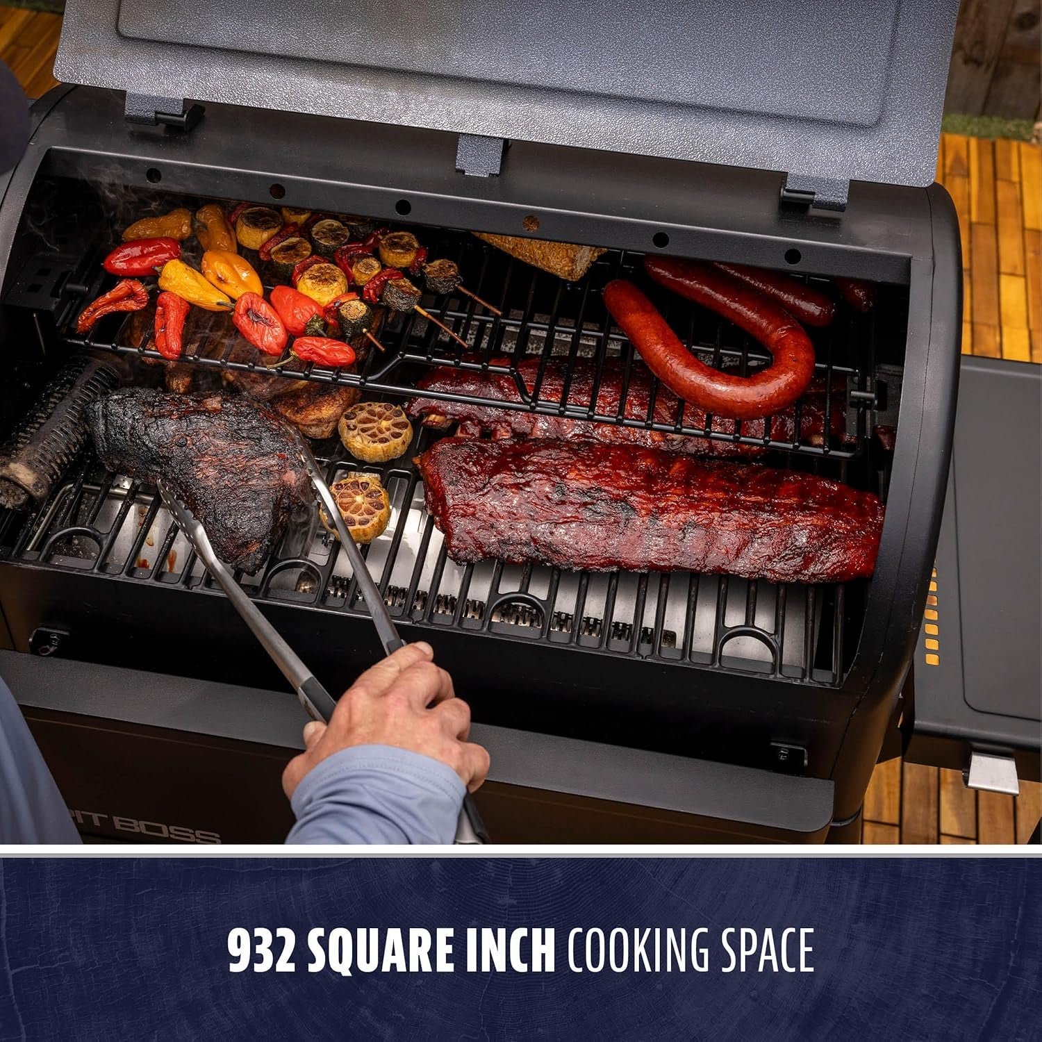 Pit Boss 850 Navigator Series Wood Pellet Grill & Smoker – 932 Sq In with WiFi/Bluetooth & Flame Broiler – 11111 - Image 4