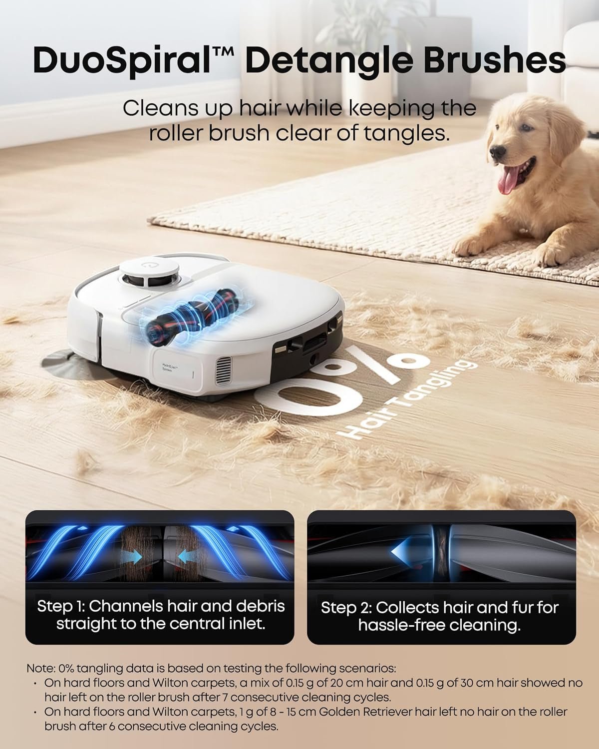 eufy C28 Robot Vacuum and Mop Combo – 15,000 Pa with HydroJet Roller Mop & 75-Day Hands-Free Cleaning – White - Image 4