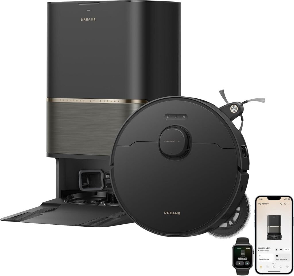 Dreame L60 Ultra PE Robot Vacuum and Mop – 30000Pa Suction with ThermoHub Self-Cleaning & 220+ Object Recognition – RLL88HE