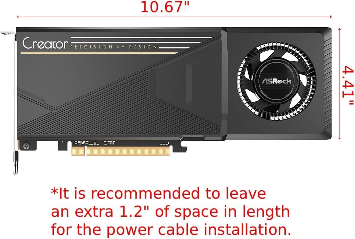 ASRock Intel Arc Pro B60 Creator 24GB Workstation Graphics Card – Intel Xe2-HPG with Blower Cooling – B60 CT 24G - Image 4
