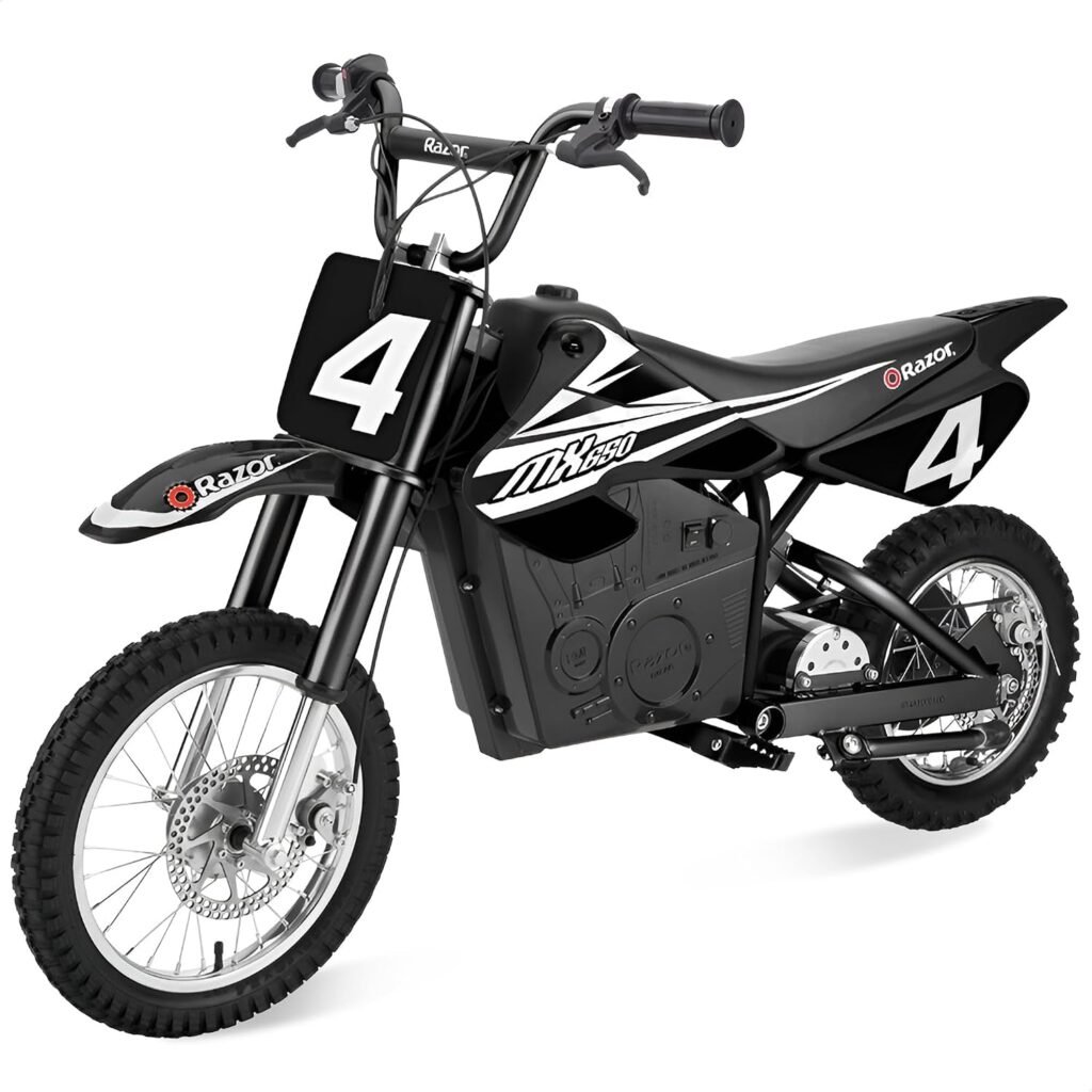 Razor MX650 Dirt Rocket Electric Motocross Bike – 650W Motor with 36V Battery & 17 MPH – MX650