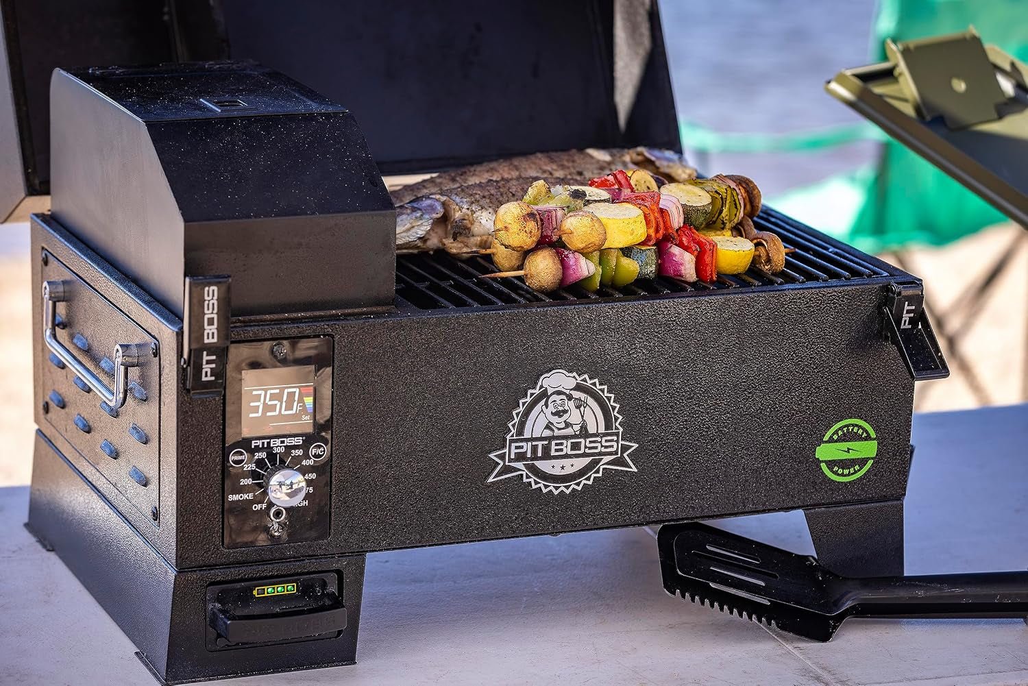 Pit Boss 150 Battery Powered Wood Pellet Grill & Smoker – 256 Sq In with Flame Broiler & 15-Hour Runtime – 10798 - Image 7