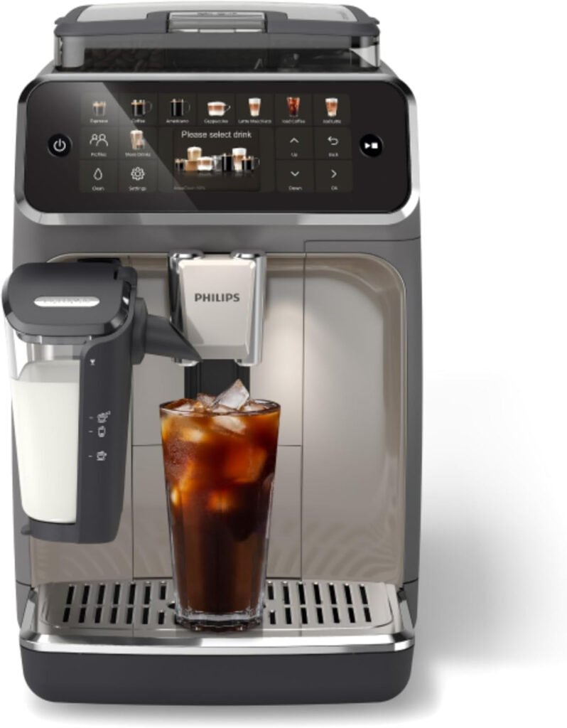Philips 5500 Series Fully Automatic Espresso Machine with LatteGo Milk System – EP5544/94