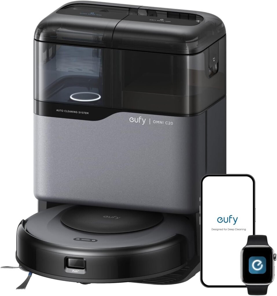 eufy Omni C20 Robot Vacuum and Mop Combo – 7,000 Pa Suction with All-in-One Station & Pro-Detangle Comb – T2280