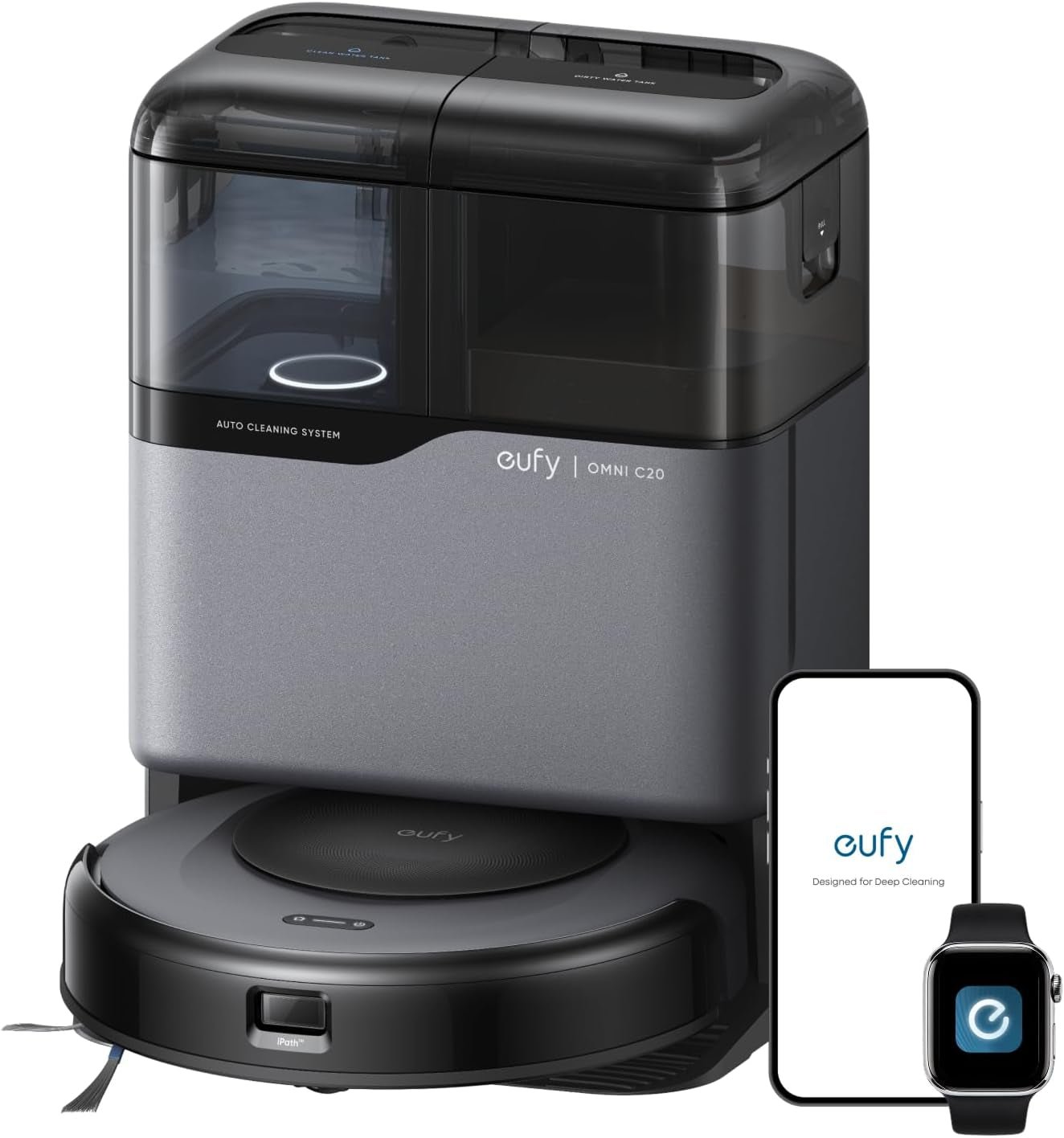 eufy Omni C20 Robot Vacuum and Mop Combo – 7,000 Pa Suction with All-in-One Station & Pro-Detangle Comb – T2280