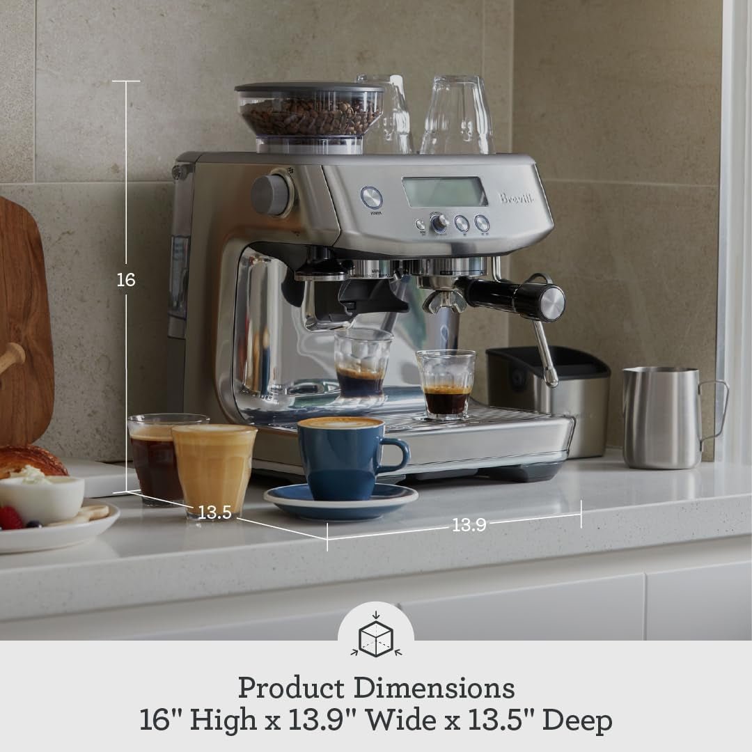 Breville Barista Pro Espresso Machine – Built-in Grinder with ThermoJet Heating & LCD Display – BES878BSS1BUS1 - Image 3