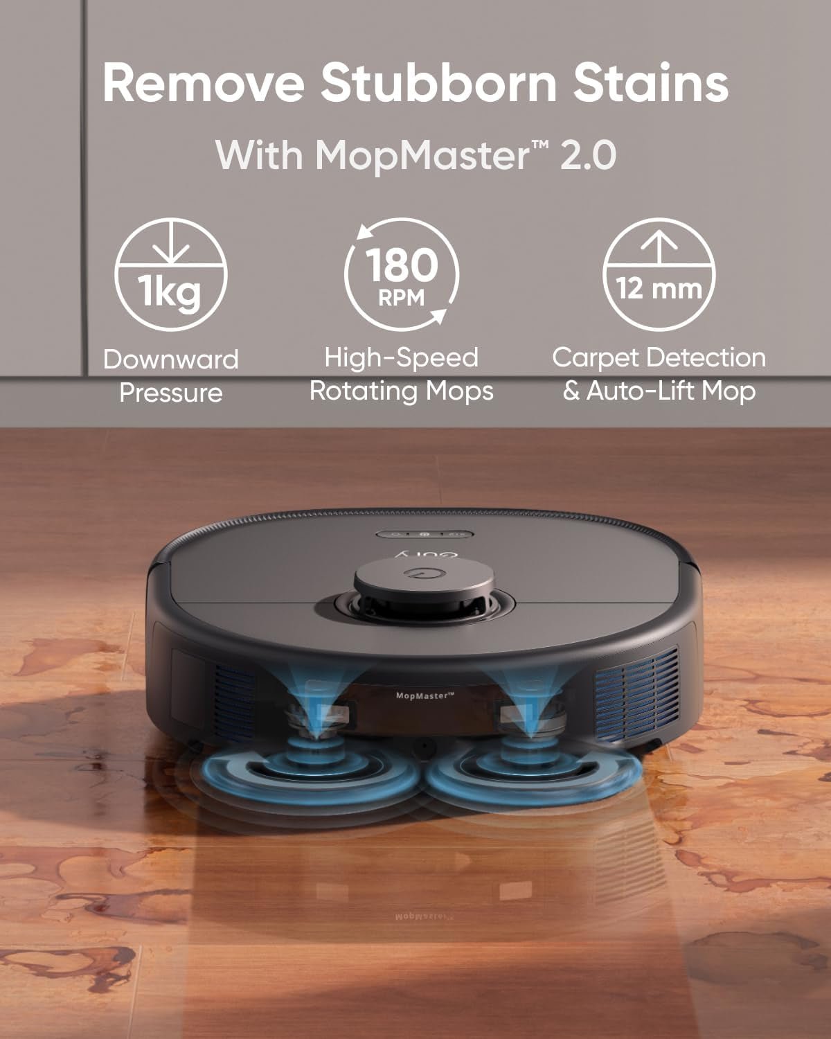 eufy X10 Pro Omni Robot Vacuum and Mop Combo – 8,000Pa Suction with Auto Mop Washing & Self-Emptying Station – T2351 (Black) - Image 3