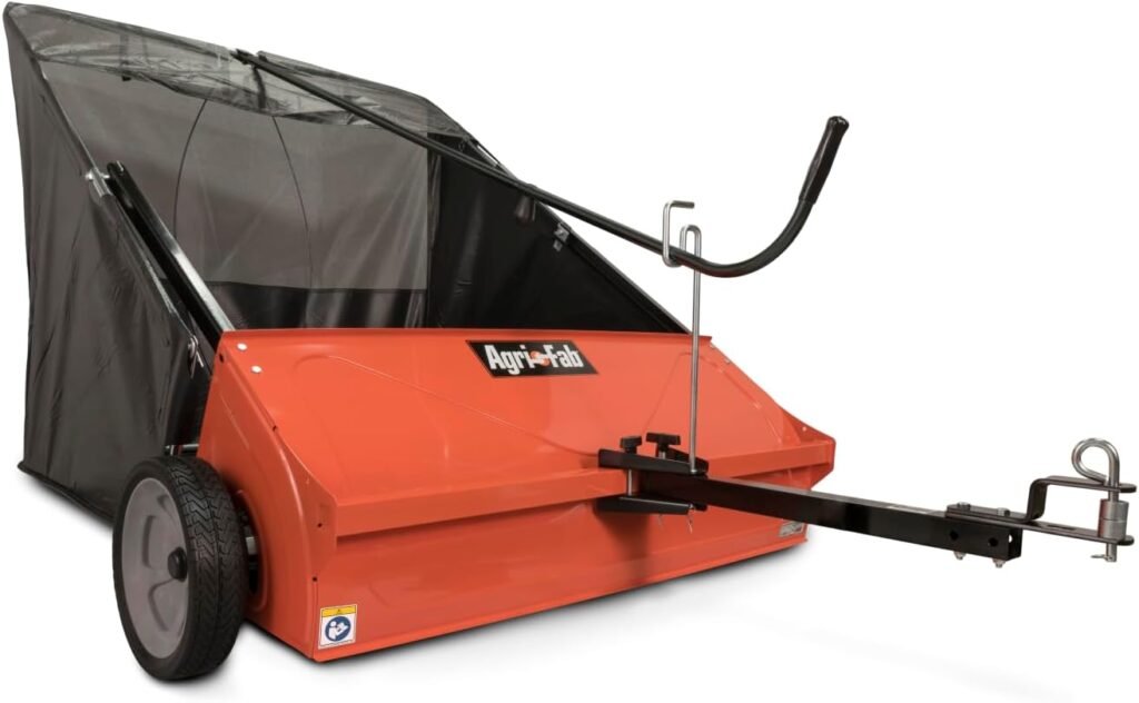 Agri-Fab 44″ Tow-Behind Lawn Sweeper with 28 cu ft Hopper Bag – 45-0492
