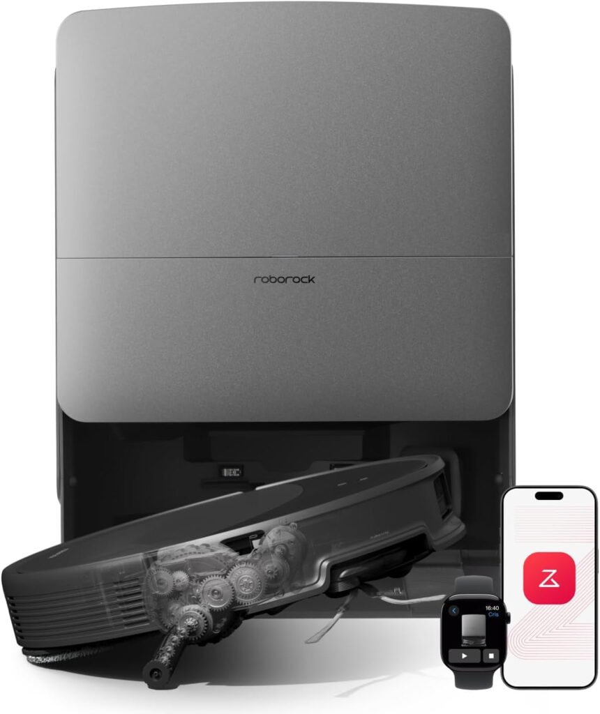 roborock Saros 20 Robot Vacuum and Mop – 36,000Pa HyperForce with AdaptiLift Chassis 3.0 & RockDock – Saros 20