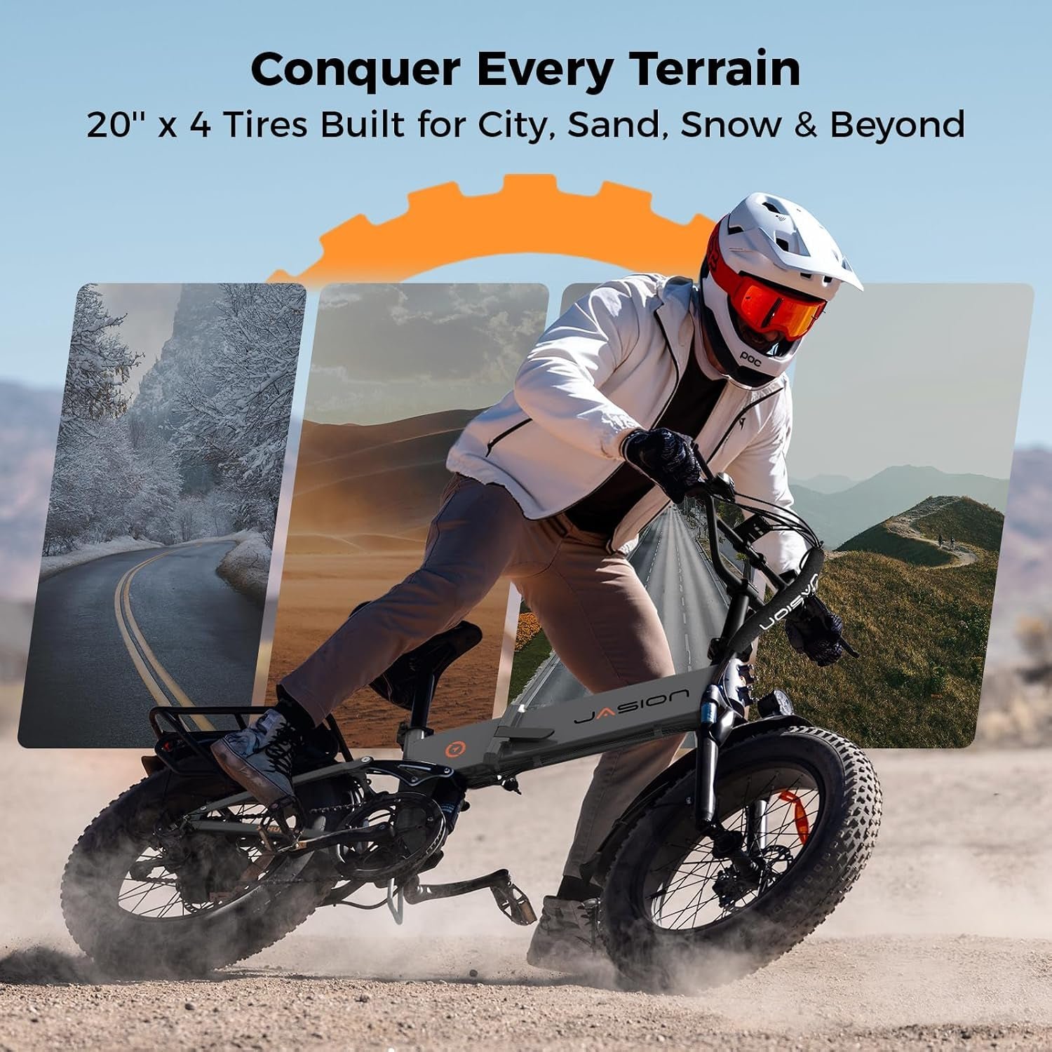 Jasion X-Hunter Folding Electric Bike – 1400W Peak Motor with 48V 13Ah Battery & 70 Mile Range – X-Hunter - Image 5