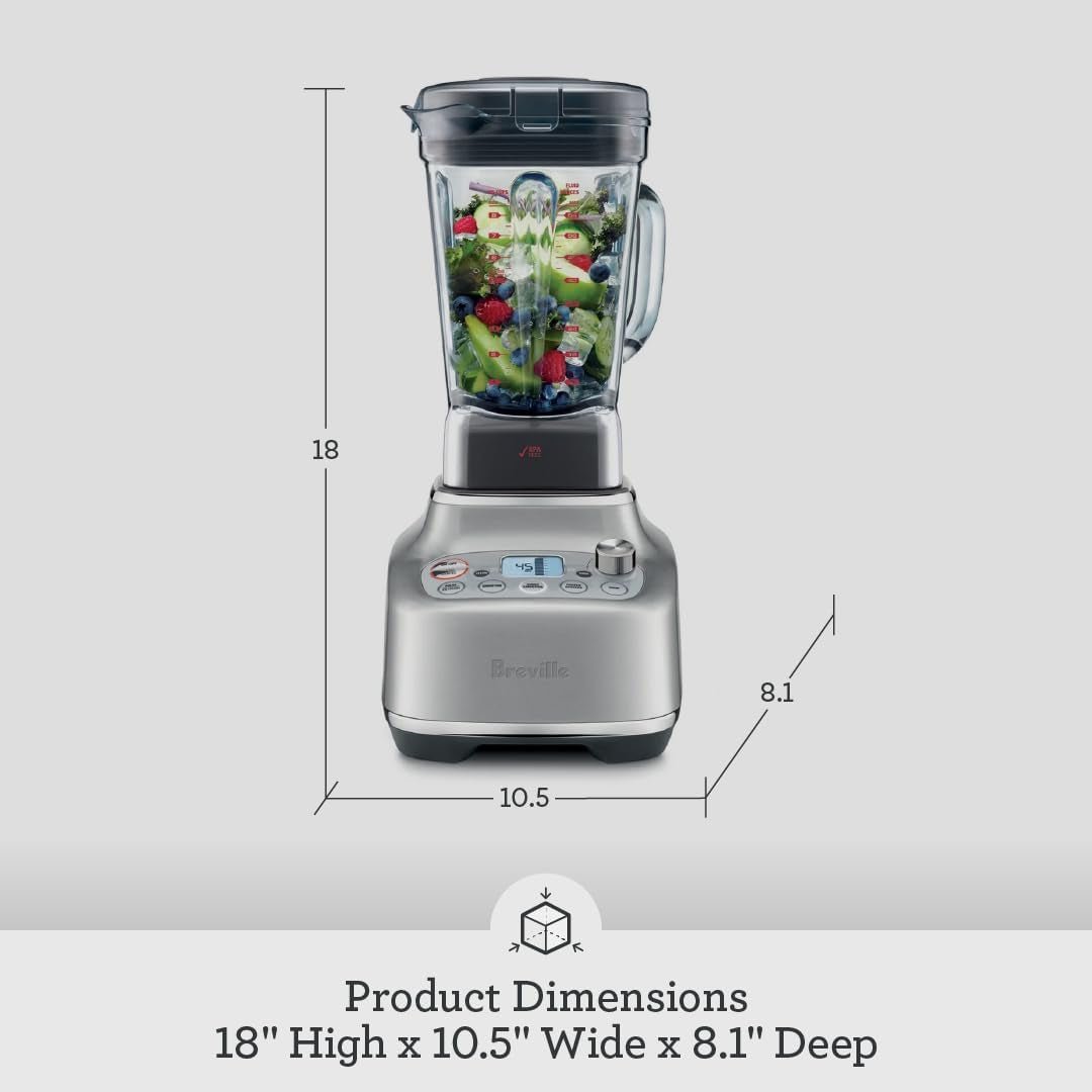 Breville Super Q Blender – 1800W with 12 Speeds, 5 Programs & Noise Suppression – BBL920BSS1BUS1 - Image 6