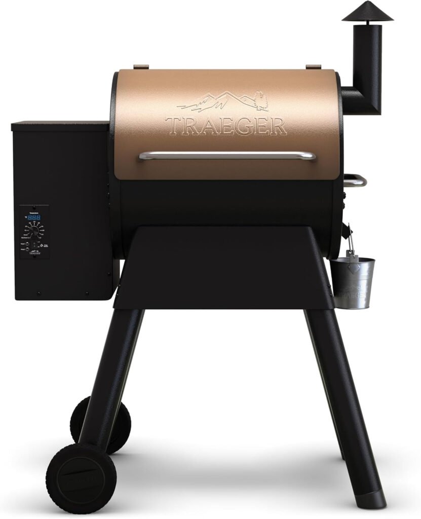Traeger Pro 22 Wood Pellet Grill & Smoker – 6-in-1 BBQ with 572 Sq In Cooking Area & Digital Pro Controller – TFB57PZBO