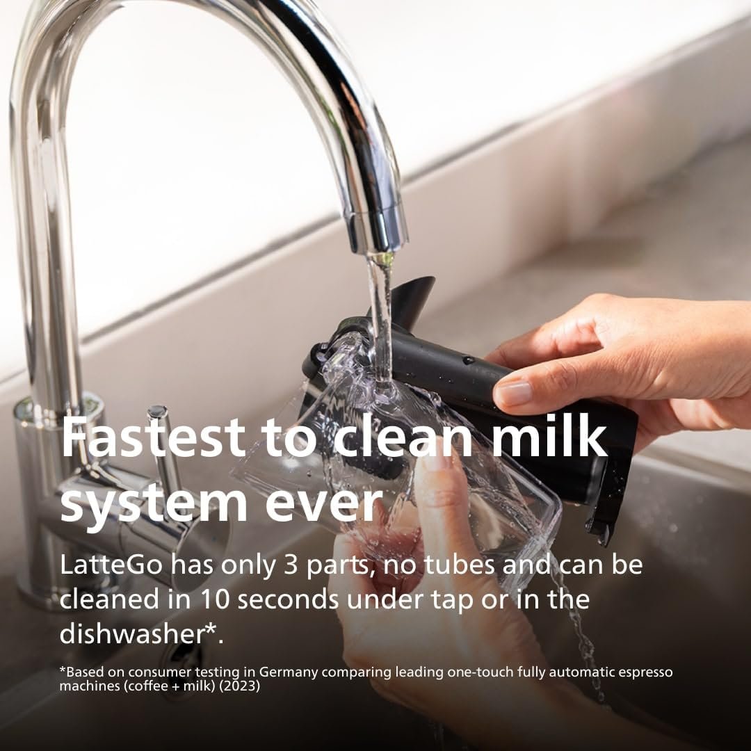 Philips 4400 Series Fully Automatic Espresso Machine with LatteGo Milk System - Image 5