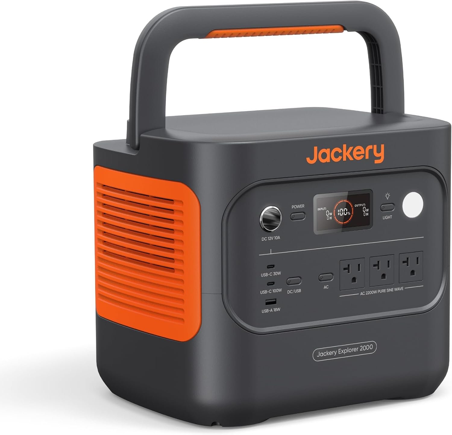 Jackery Explorer 2000 v2 Portable Power Station – 2042Wh LiFePO4 with 2200W AC Output & 20ms UPS – JE-2000D