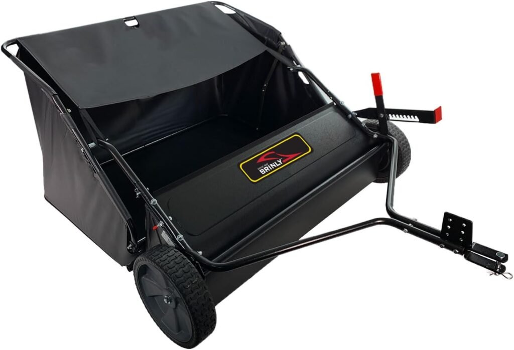 Brinly 42" Tow-Behind Lawn Sweeper with 20 cu ft Capacity & High-Velocity Brushes - LS2-42BH-GA