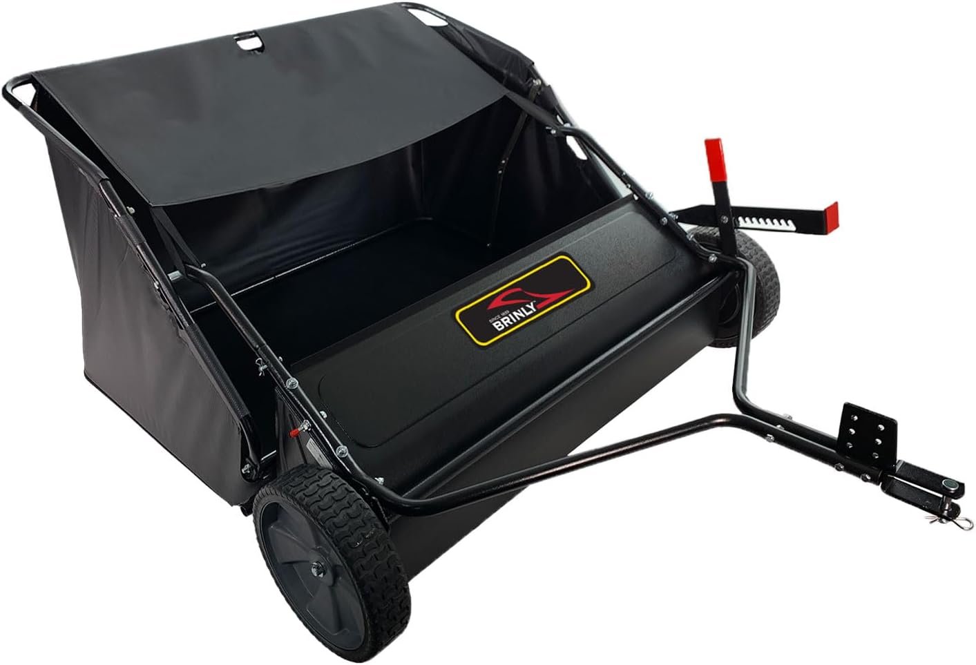 Brinly 42" Tow-Behind Lawn Sweeper with 20 cu ft Capacity & High-Velocity Brushes - LS2-42BH-GA
