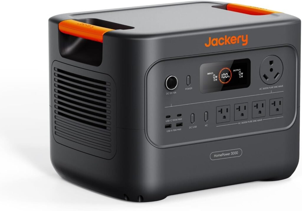 Jackery HomePower 3000 Portable Power Station – 3,072Wh LiFePO4 with 3,600W AC Output & ≤20ms UPS – JHP-3000C