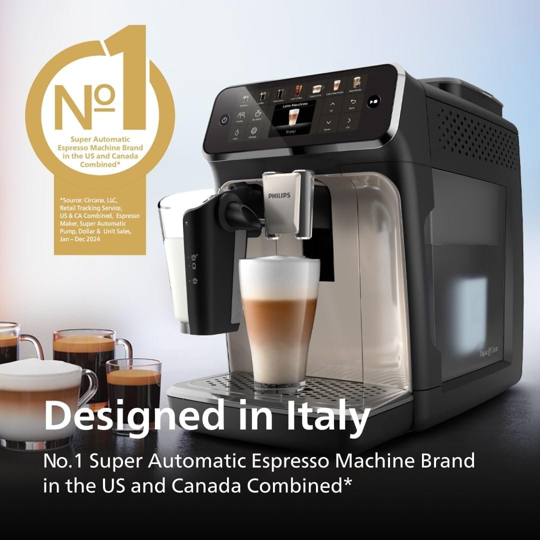 Philips 4400 Series Fully Automatic Espresso Machine with LatteGo Milk System - Image 7