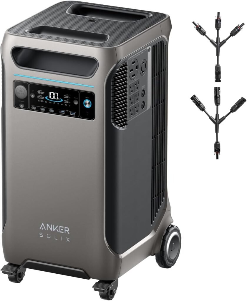 Anker SOLIX F3800 Portable Power Station – 3,840Wh Expandable to 53.8kWh with 6,000W AC Output – A1790