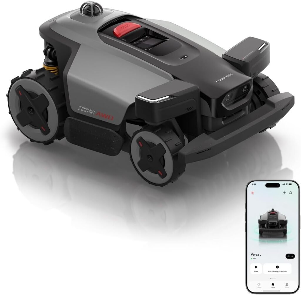 roborock RockMow X120H LiDAR Robot Lawn Mower – AWD for 80% Slopes & 0.49 Acre with 4G – RockMow X120H LiDAR