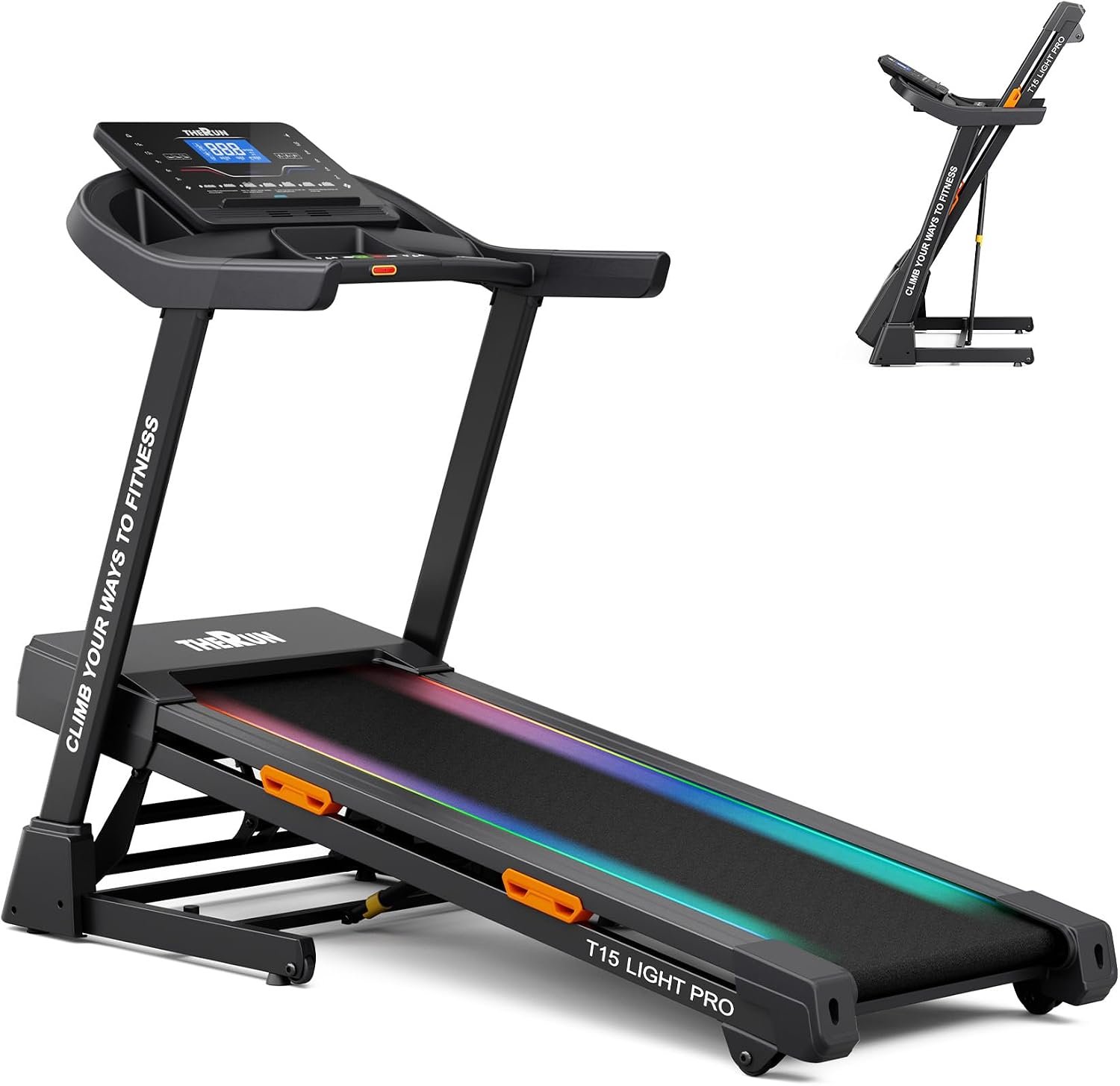 THERUN T15 Series Treadmill – 20% Auto Incline with 12 MPH & 55″ Deck – T15 Series