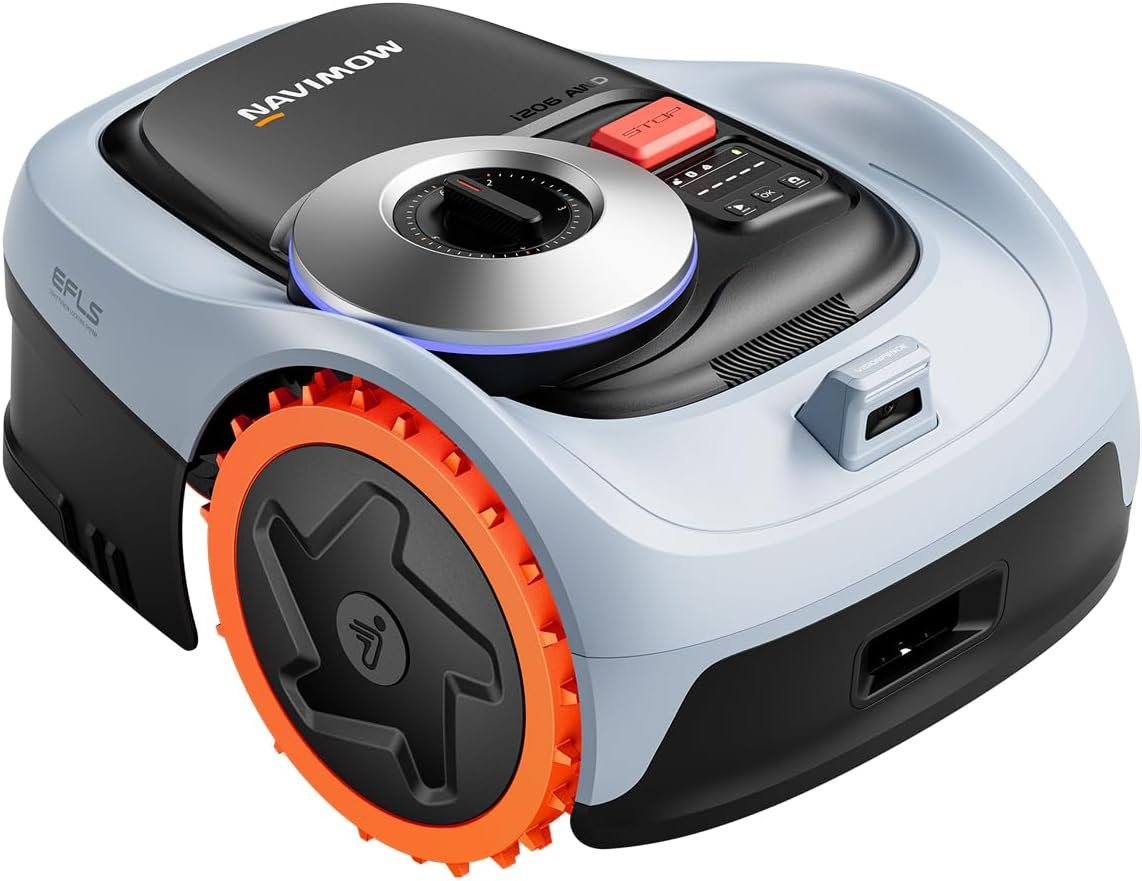 NAVIMOW i206 AWD Robot Lawn Mower – All-Wheel Drive for 45% Slopes, Wire-Free RTK+Vision for 0.15 Acre – i206 AWD
