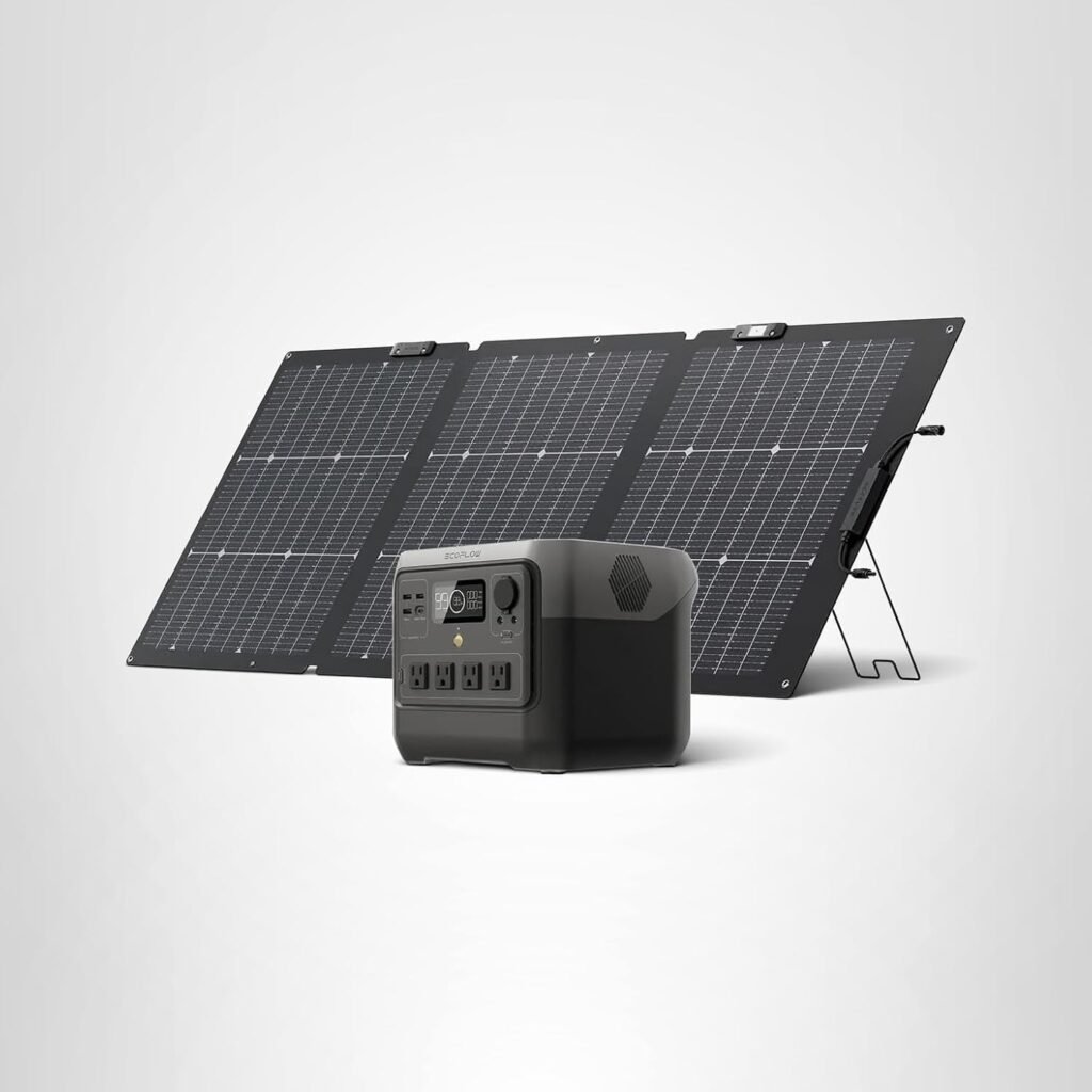 EF ECOFLOW RIVER 2 Pro Solar Generator Bundle – 768Wh LiFePO4 Power Station with 160W Portable Solar Panel – EFR620