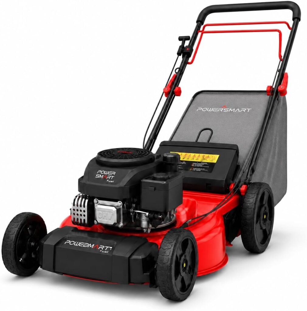 PowerSmart 21″ Gas Self-Propelled Lawn Mower with 170cc Engine & 3-in-1 Cutting – V8721S1-2