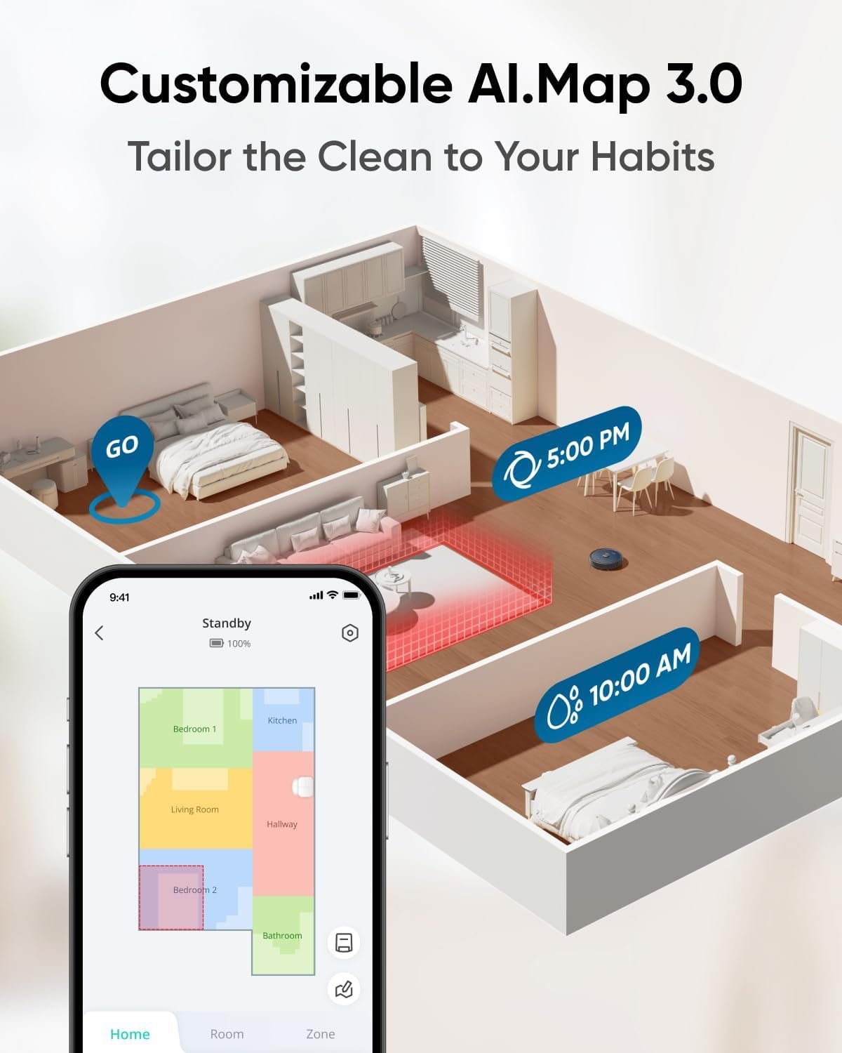 eufy X10 Pro Omni Robot Vacuum and Mop Combo – 8,000Pa Suction with Auto Mop Washing & Self-Emptying Station – T2351 (Black) - Image 6